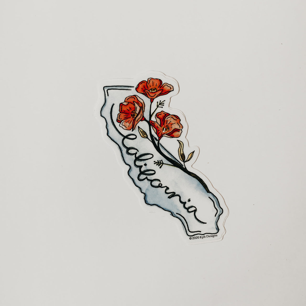 CA Flower Sticker