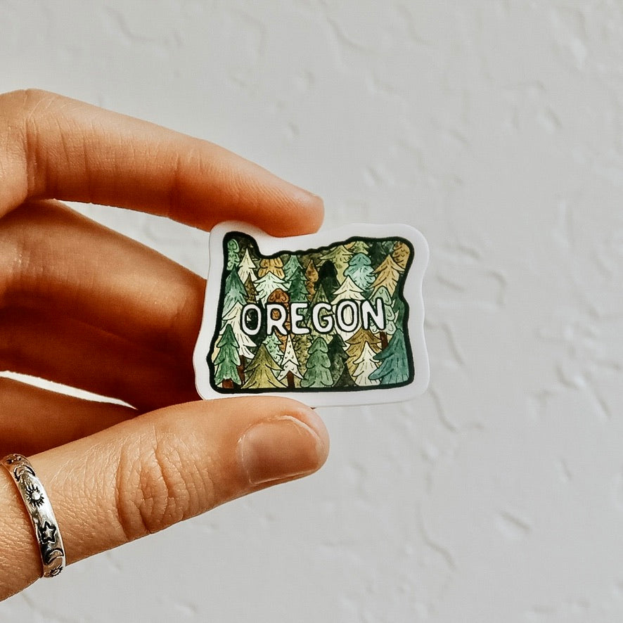 Oregon Trees Mini Sticker