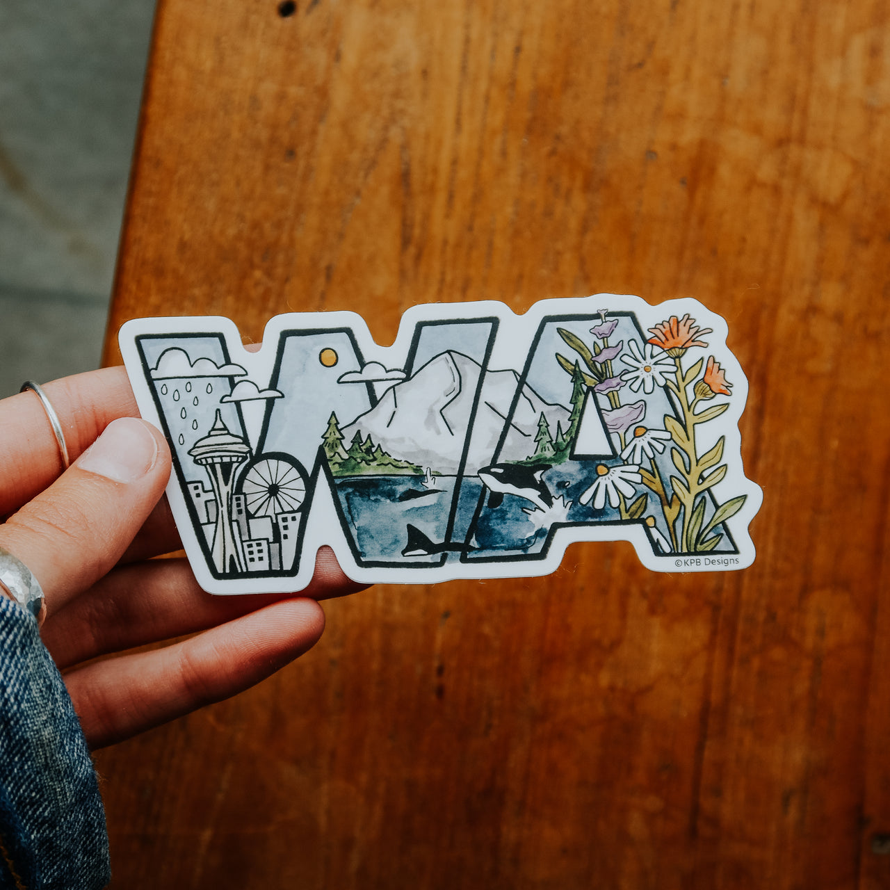 Washington Skyline Sticker